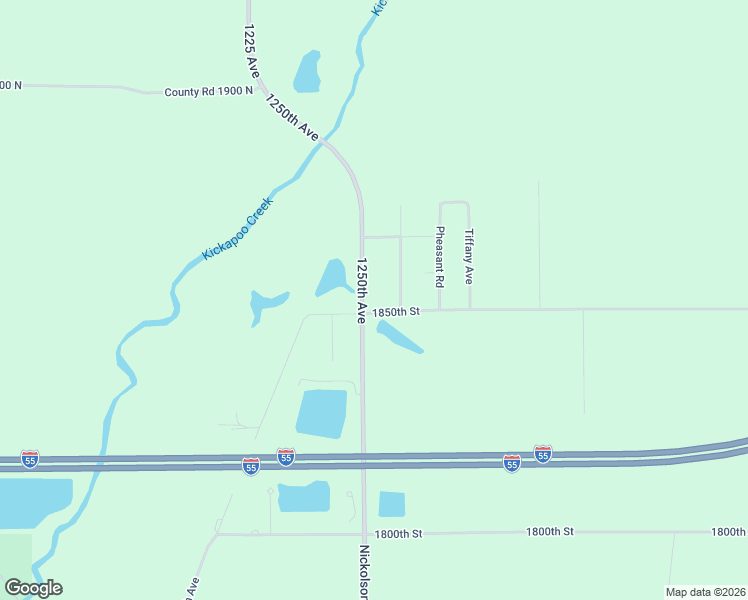 map of restaurants, bars, coffee shops, grocery stores, and more near 1221-1235 County Road 1850 North in Lincoln