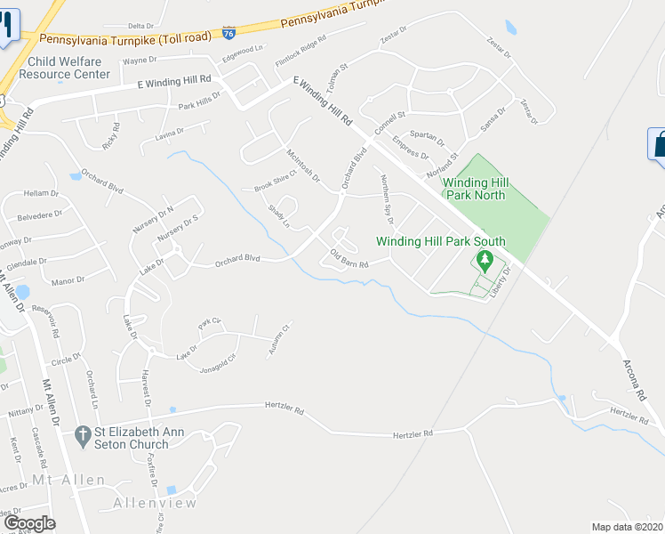 map of restaurants, bars, coffee shops, grocery stores, and more near Keswick Court in Mechanicsburg