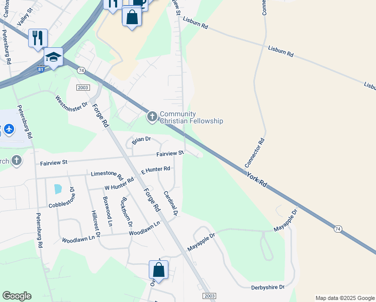 map of restaurants, bars, coffee shops, grocery stores, and more near 17 Wiltshire East Street in Carlisle
