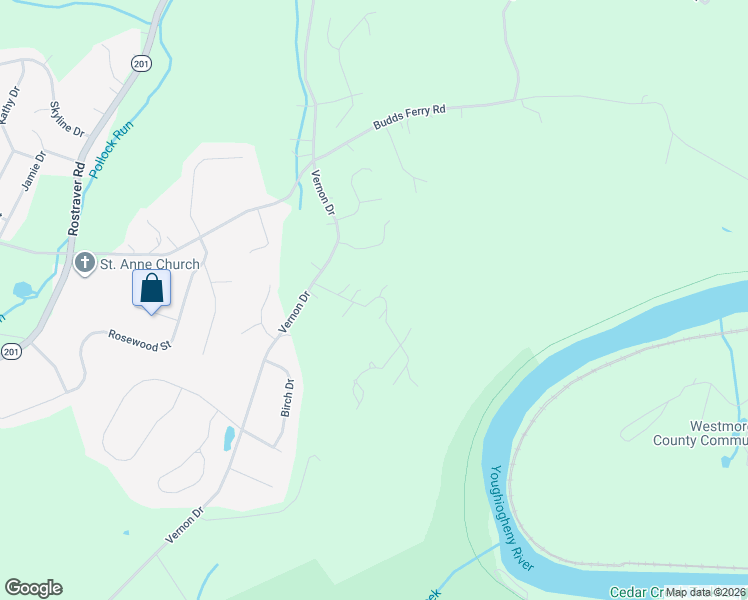 map of restaurants, bars, coffee shops, grocery stores, and more near 451 Parkview Road in Belle Vernon