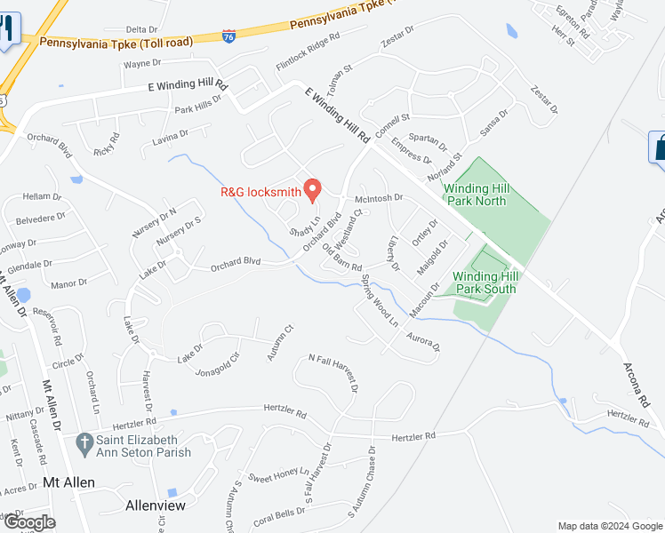 map of restaurants, bars, coffee shops, grocery stores, and more near 133B 133 Keswick Court in Mechanicsburg
