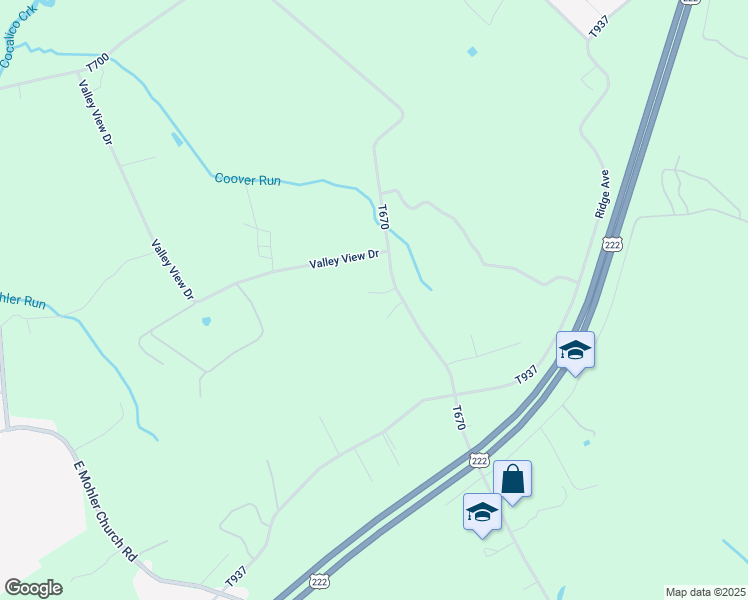 map of restaurants, bars, coffee shops, grocery stores, and more near 22 Michelle Drive in Ephrata
