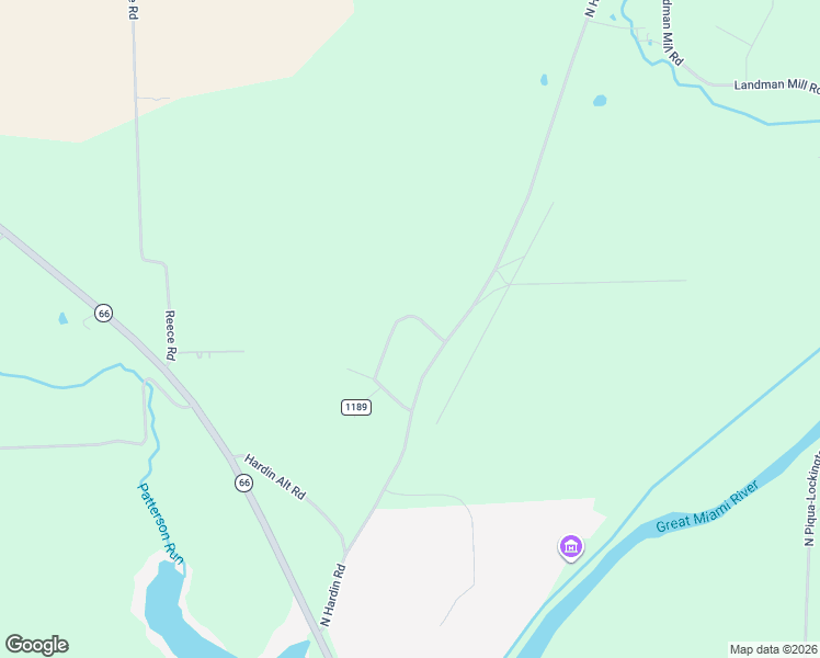 map of restaurants, bars, coffee shops, grocery stores, and more near 10280 Township Highway 1187 in Piqua