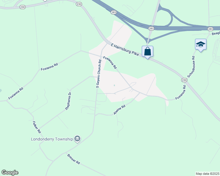 map of restaurants, bars, coffee shops, grocery stores, and more near 414 South Geyers Church Road in Middletown