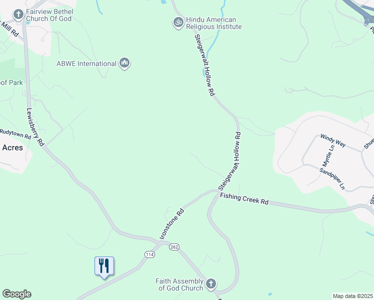 map of restaurants, bars, coffee shops, grocery stores, and more near 397 Steigerwalt Hollow Road in New Cumberland