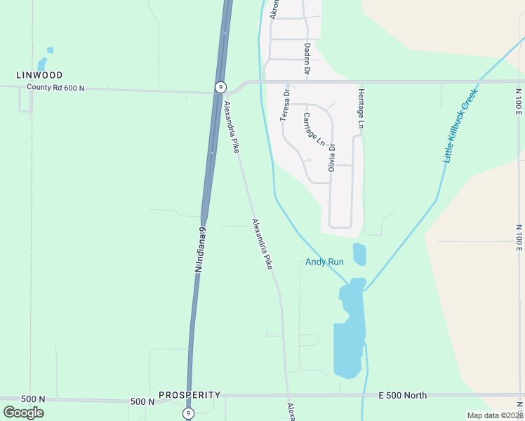 map of restaurants, bars, coffee shops, grocery stores, and more near 5600 Alexandria Pike in Anderson