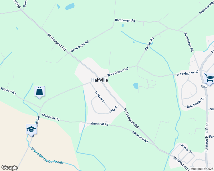 map of restaurants, bars, coffee shops, grocery stores, and more near 219 West Newport Road in Lititz