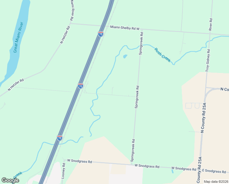map of restaurants, bars, coffee shops, grocery stores, and more near 665 Geiserman Road in Piqua