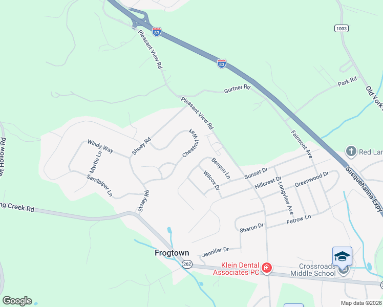 map of restaurants, bars, coffee shops, grocery stores, and more near 447 Chestnut Way in New Cumberland