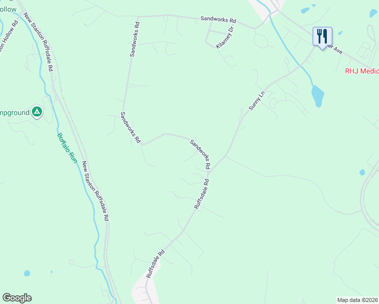 map of restaurants, bars, coffee shops, grocery stores, and more near 480 Sandworks Road in Hunker