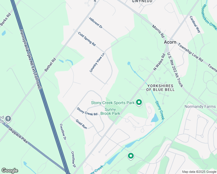 map of restaurants, bars, coffee shops, grocery stores, and more near 2567 Cold Spring Road in Lansdale