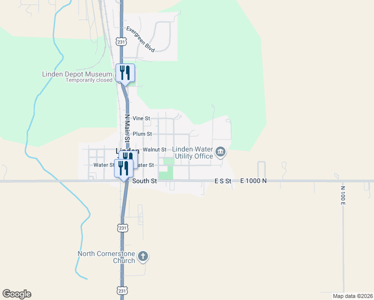 map of restaurants, bars, coffee shops, grocery stores, and more near 321 Walnut Street in Linden