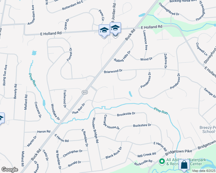 map of restaurants, bars, coffee shops, grocery stores, and more near 7 Wooden Bridge Court in Holland