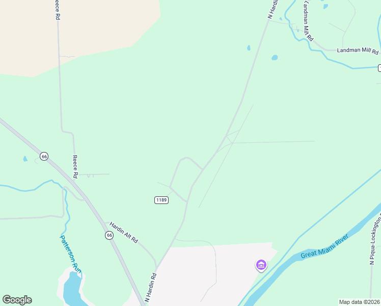 map of restaurants, bars, coffee shops, grocery stores, and more near 10280 Township Highway 1187 in Piqua
