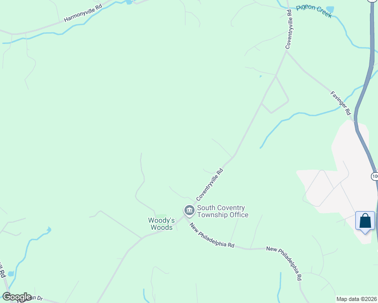 map of restaurants, bars, coffee shops, grocery stores, and more near 3007 Coventryville Road in Pottstown