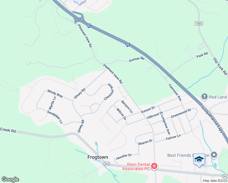 map of restaurants, bars, coffee shops, grocery stores, and more near 442 Chestnut Way in New Cumberland