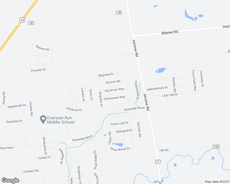 map of restaurants, bars, coffee shops, grocery stores, and more near 8385 Fig Grove Way in Plain City