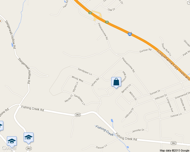 map of restaurants, bars, coffee shops, grocery stores, and more near 506 Sandpiper Lane in New Cumberland