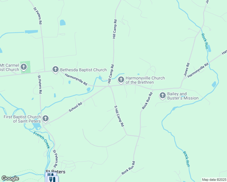 map of restaurants, bars, coffee shops, grocery stores, and more near 2810 South Hill Camp Road in Pottstown
