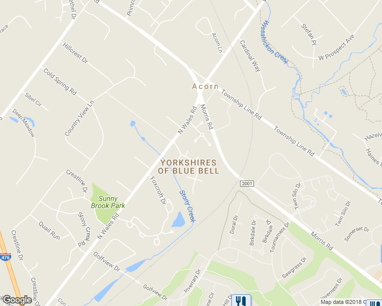 map of restaurants, bars, coffee shops, grocery stores, and more near 388 Hobson Place in Blue Bell