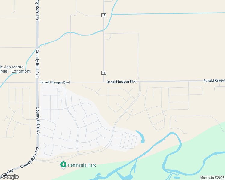 map of restaurants, bars, coffee shops, grocery stores, and more near 5000 County Road 28 in Longmont