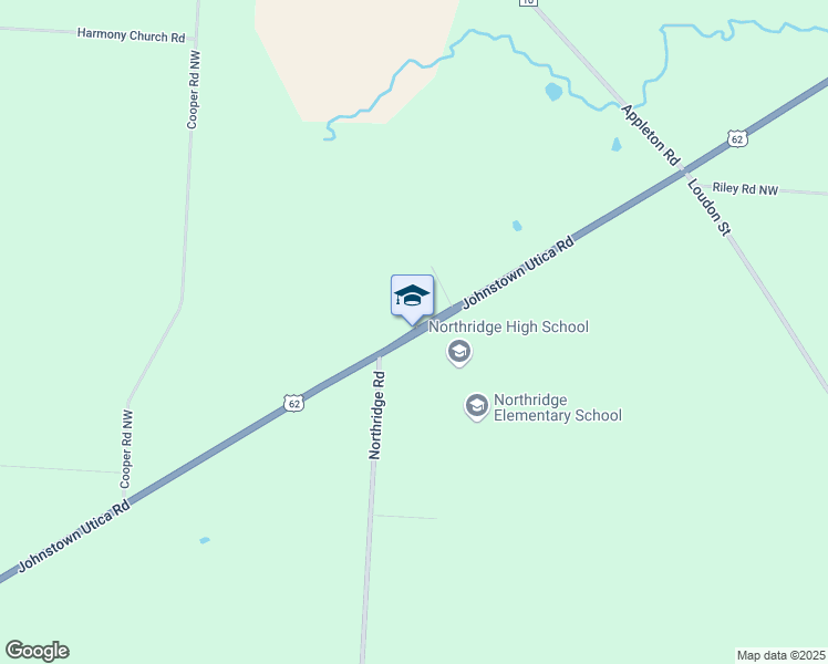 map of restaurants, bars, coffee shops, grocery stores, and more near 6066 Johnstown-Utica Road Northwest in Johnstown