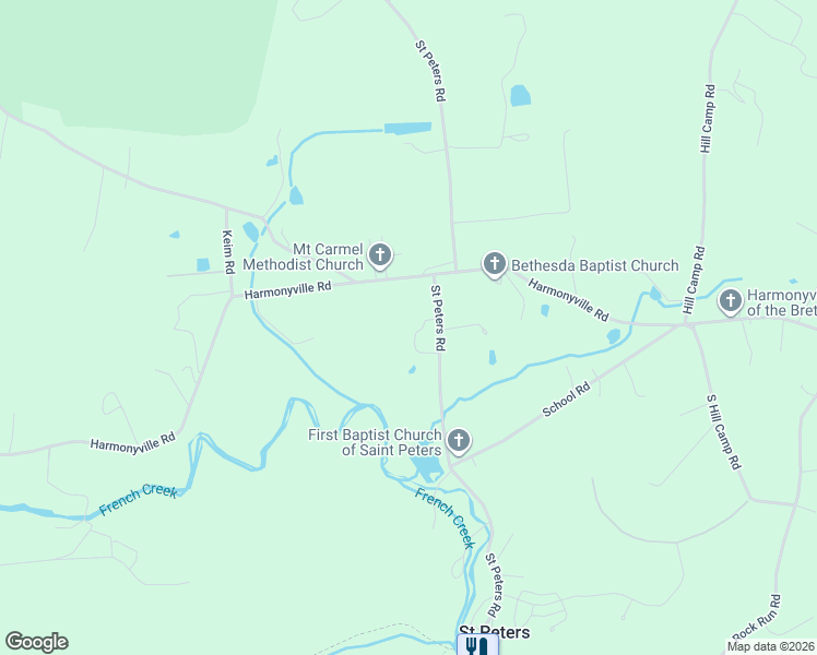 map of restaurants, bars, coffee shops, grocery stores, and more near 2811 Saint Peters Road in Elverson