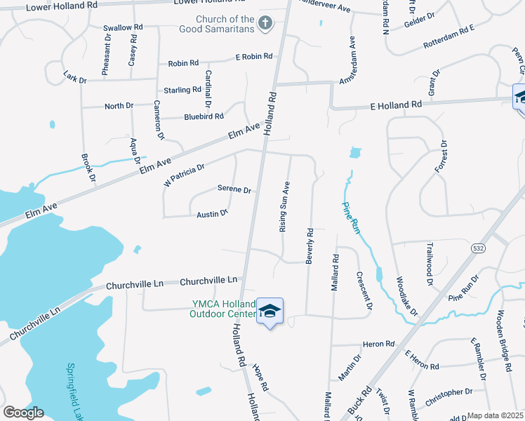 map of restaurants, bars, coffee shops, grocery stores, and more near 685 Holland Road in Southampton
