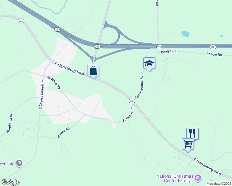 map of restaurants, bars, coffee shops, grocery stores, and more near 3084 East Harrisburg Pike in Middletown