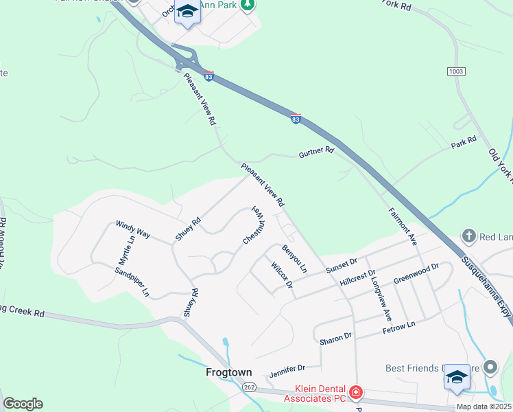 map of restaurants, bars, coffee shops, grocery stores, and more near 432 Chestnut Way in New Cumberland