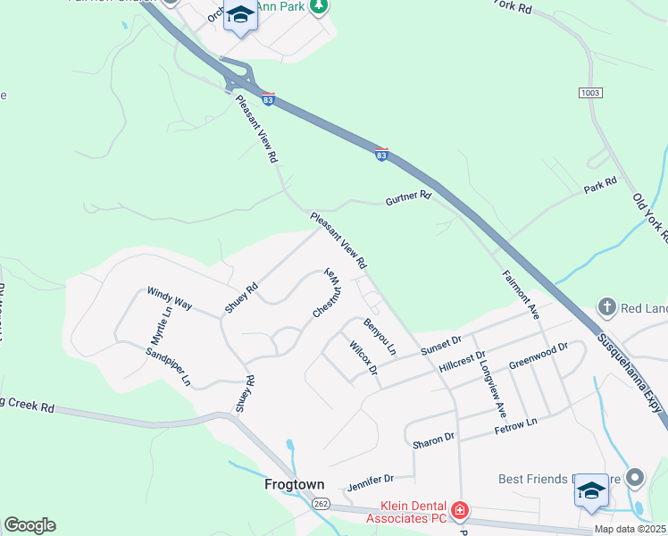 map of restaurants, bars, coffee shops, grocery stores, and more near 432 Chestnut Way in New Cumberland