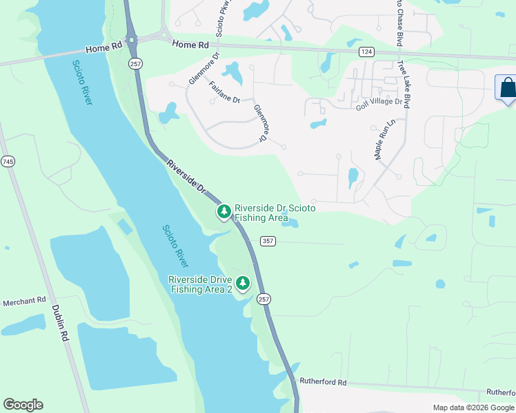 map of restaurants, bars, coffee shops, grocery stores, and more near 8161 Riverside Drive in Powell