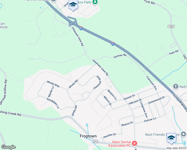 map of restaurants, bars, coffee shops, grocery stores, and more near 426 Chestnut Way in New Cumberland