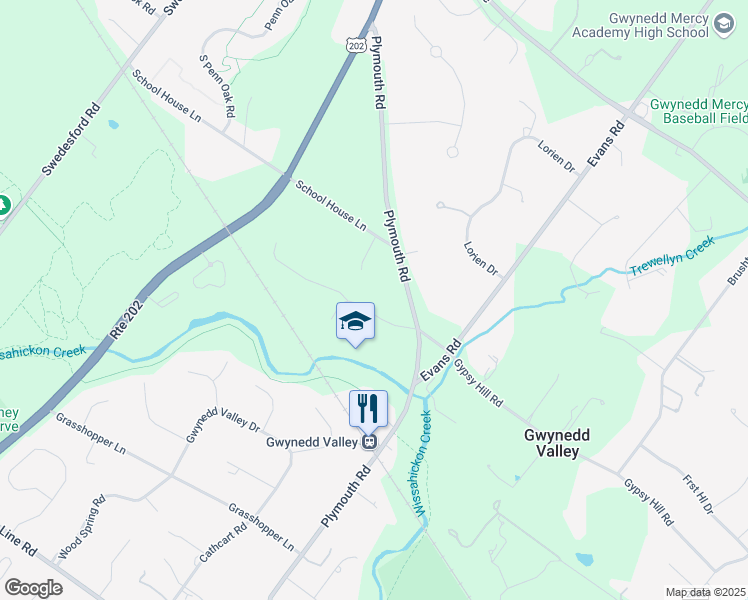 map of restaurants, bars, coffee shops, grocery stores, and more near 1409 Gypsy Hill Road in Montgomery County