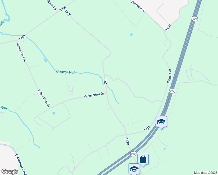 map of restaurants, bars, coffee shops, grocery stores, and more near 594 Glenwood Dr in Ephrata