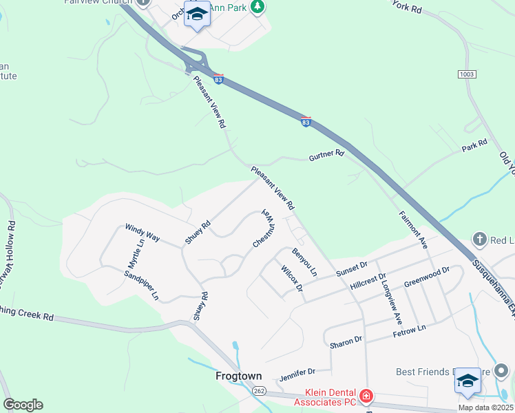 map of restaurants, bars, coffee shops, grocery stores, and more near 426 Chestnut Way in New Cumberland
