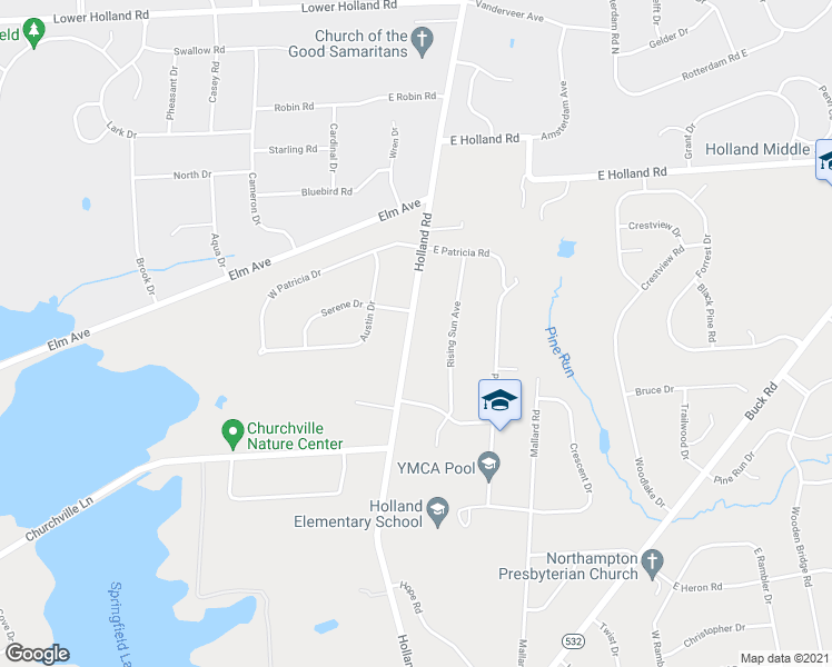 map of restaurants, bars, coffee shops, grocery stores, and more near 685 Holland Road in Southampton