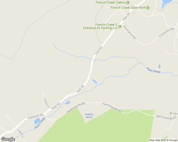 map of restaurants, bars, coffee shops, grocery stores, and more near 1192 Park Road in Elverson