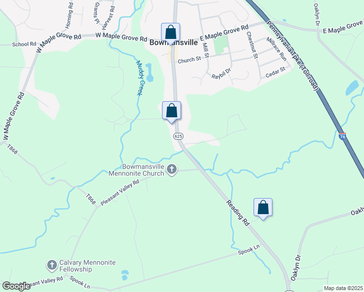 map of restaurants, bars, coffee shops, grocery stores, and more near in Narvon