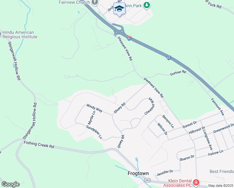 map of restaurants, bars, coffee shops, grocery stores, and more near 506 Sandpiper Lane in New Cumberland
