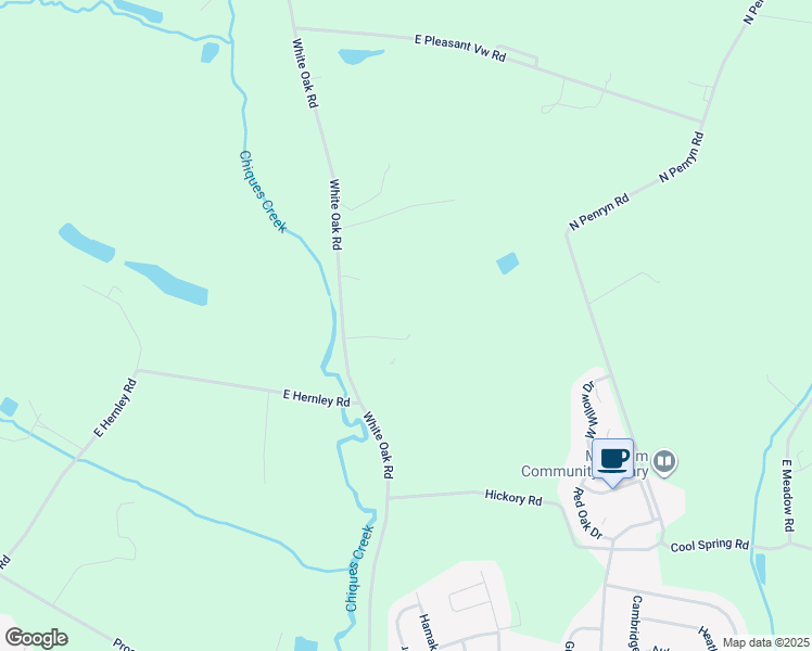 map of restaurants, bars, coffee shops, grocery stores, and more near 777 White Oak Road in Manheim