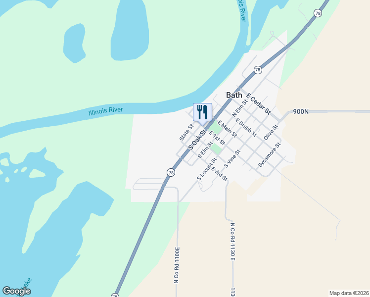 map of restaurants, bars, coffee shops, grocery stores, and more near 400-498 S Oak St in Bath