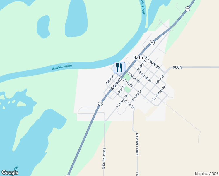 map of restaurants, bars, coffee shops, grocery stores, and more near 400 South Oak Street in Bath
