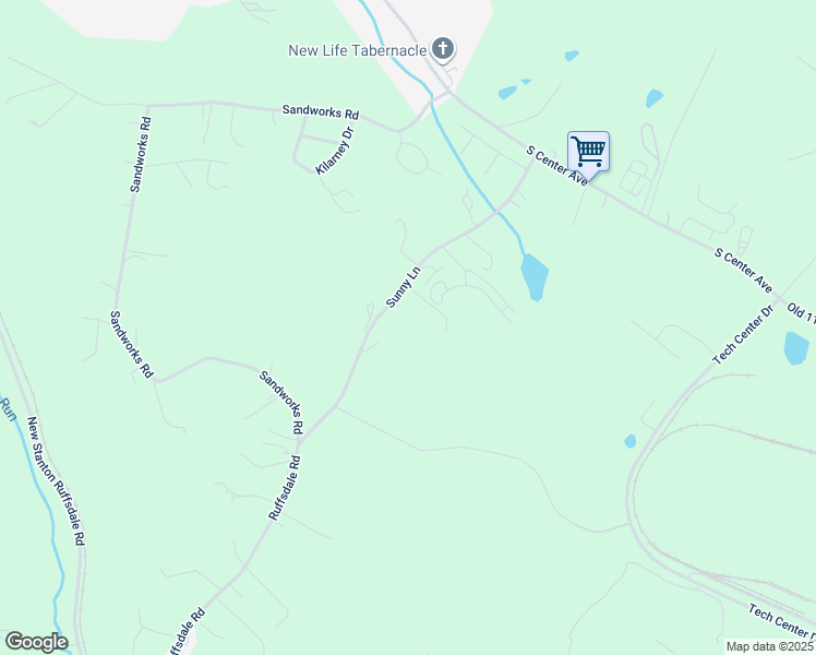 map of restaurants, bars, coffee shops, grocery stores, and more near 107 Huntingdon Village Drive in Ruffs Dale