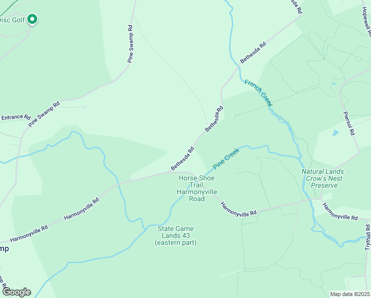 map of restaurants, bars, coffee shops, grocery stores, and more near 107 Bethesda Road in Elverson