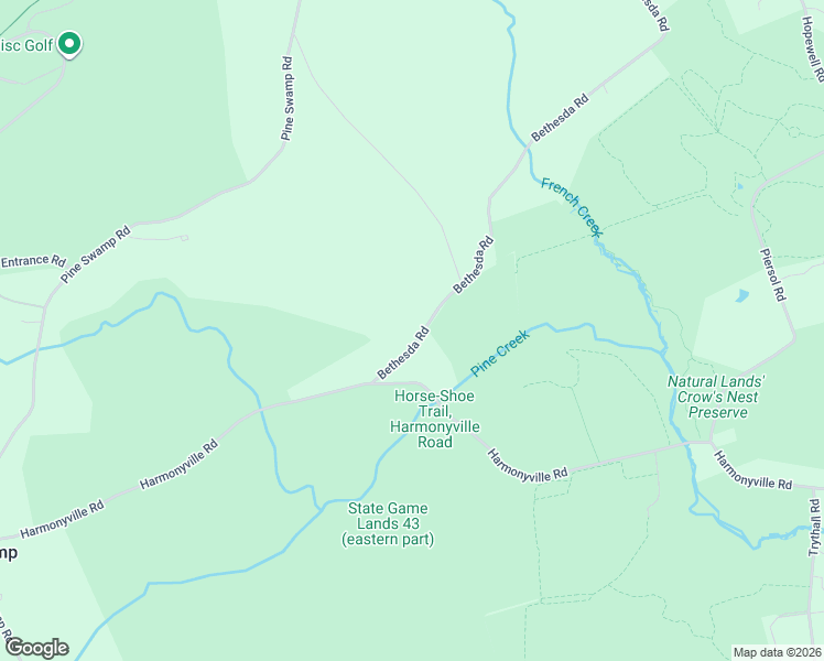 map of restaurants, bars, coffee shops, grocery stores, and more near 107 Bethesda Road in Elverson
