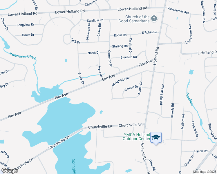 map of restaurants, bars, coffee shops, grocery stores, and more near 149 West Patricia Road in Holland