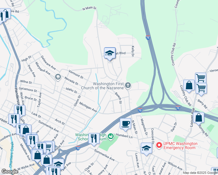 map of restaurants, bars, coffee shops, grocery stores, and more near 1811 Donnan Avenue in Washington