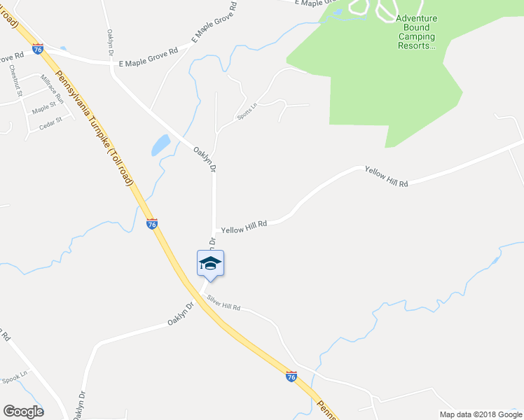 map of restaurants, bars, coffee shops, grocery stores, and more near 281 Yellow Hill Road in Narvon
