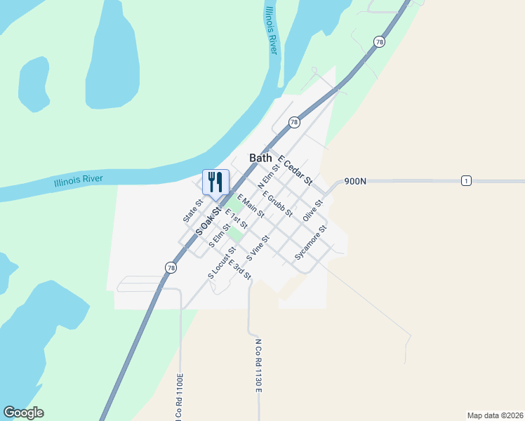 map of restaurants, bars, coffee shops, grocery stores, and more near 250 East Main Street in Bath